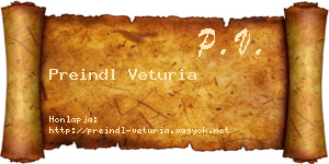 Preindl Veturia névjegykártya